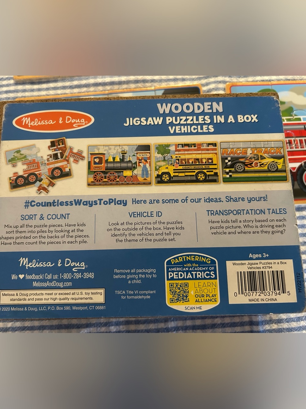 Melissa & Doug Wooden Puzzles In Box-Set Of 3 Boxes/12 Puzzles Total See Desc - Picture 2 of 14